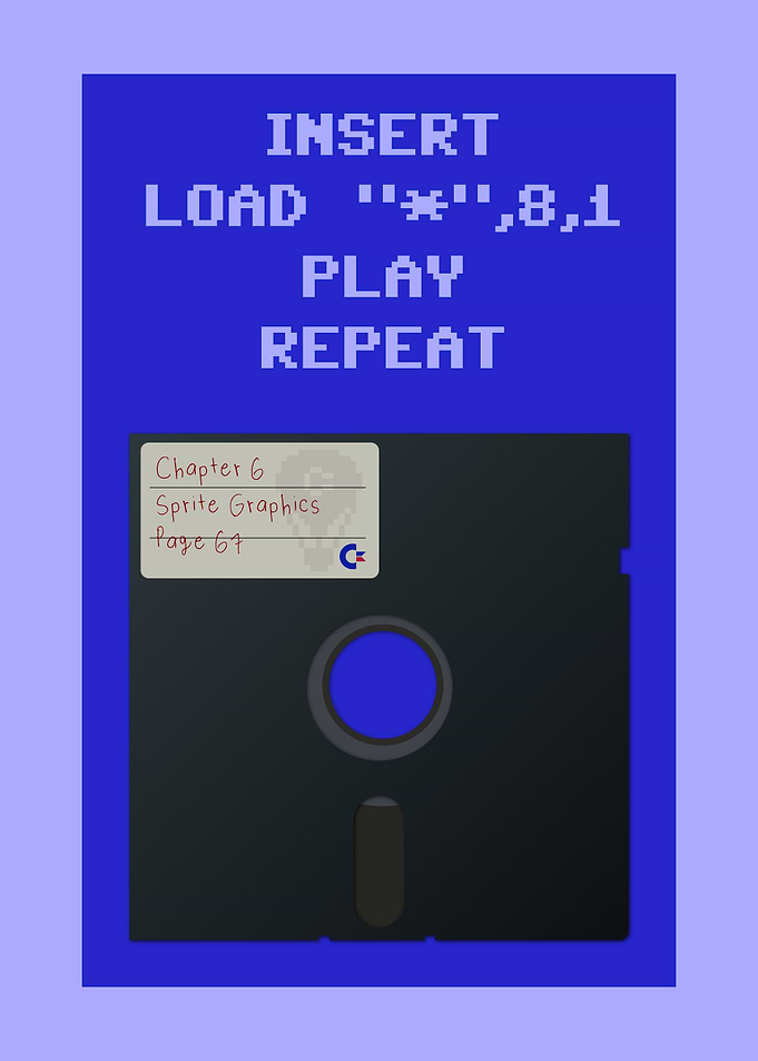 Retro Commodore 64 Floppy Disk Art