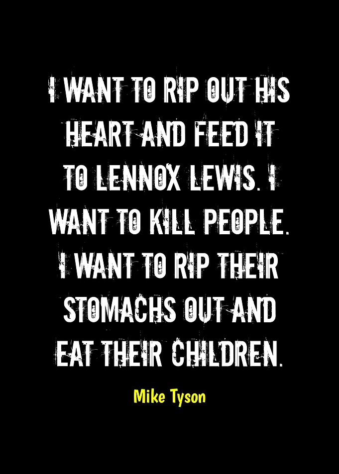 Mike Tyson Quote - Black Background