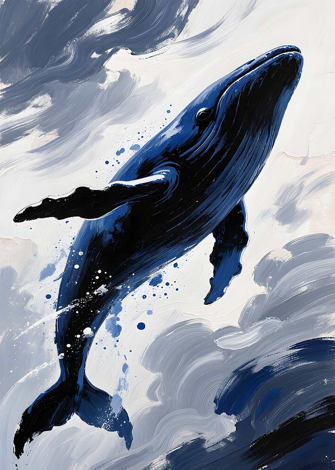 Whale in the Sky Painting