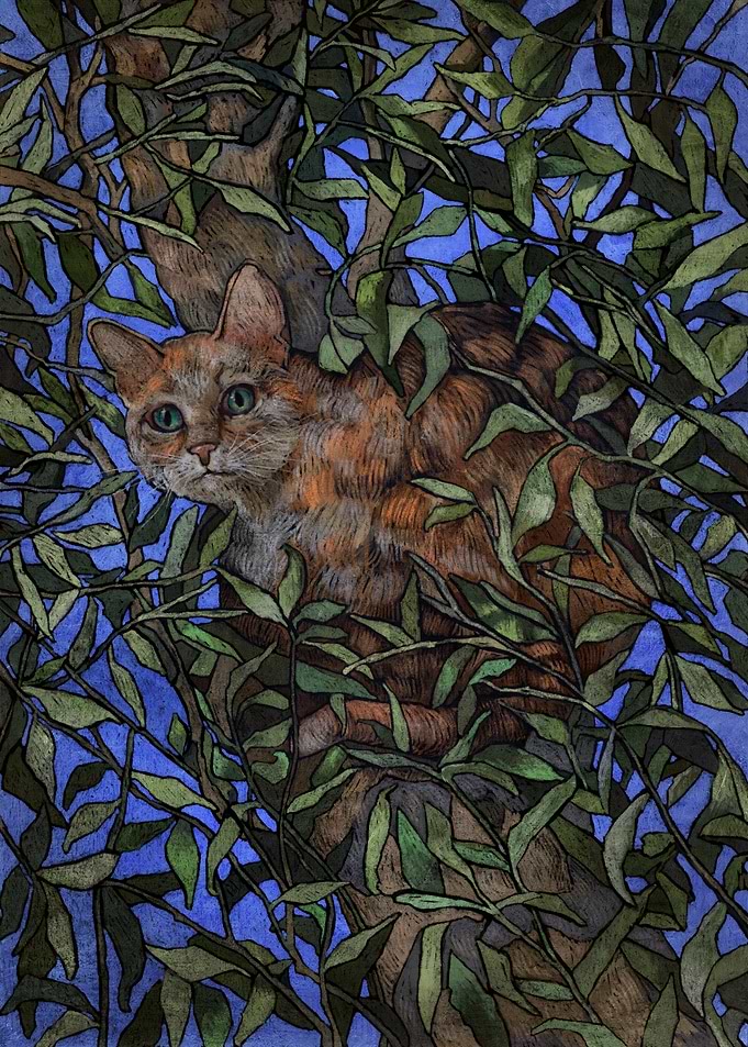 'I see You' Pastel Digital Illustration