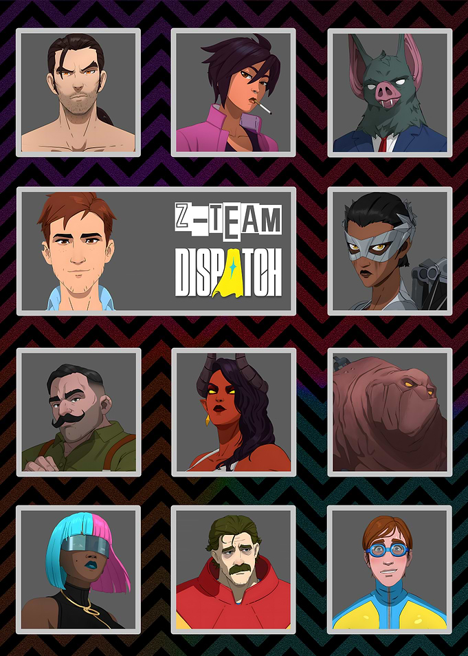 Z-Team Dispatch Character Grid