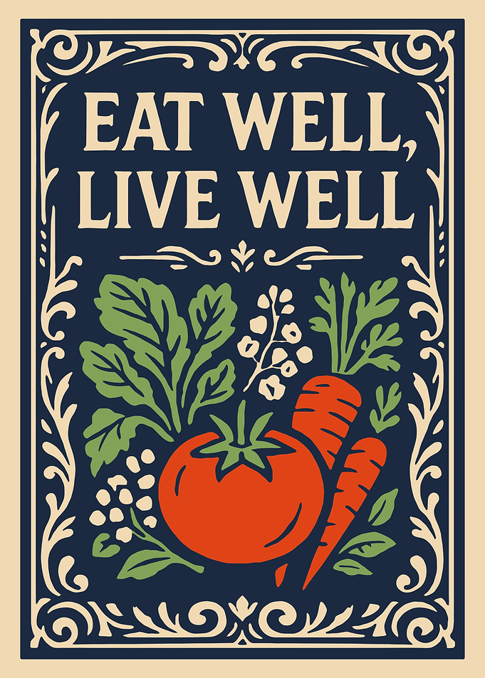 Eat Well, Live Well Illustration