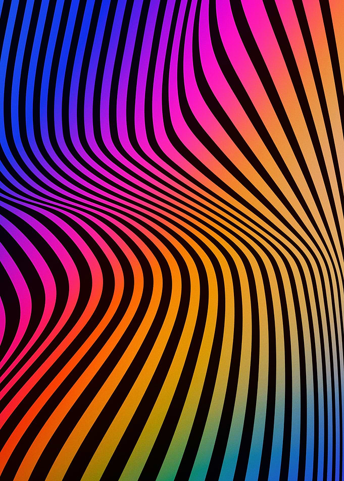 Colorful Wavy Lines Abstract Background