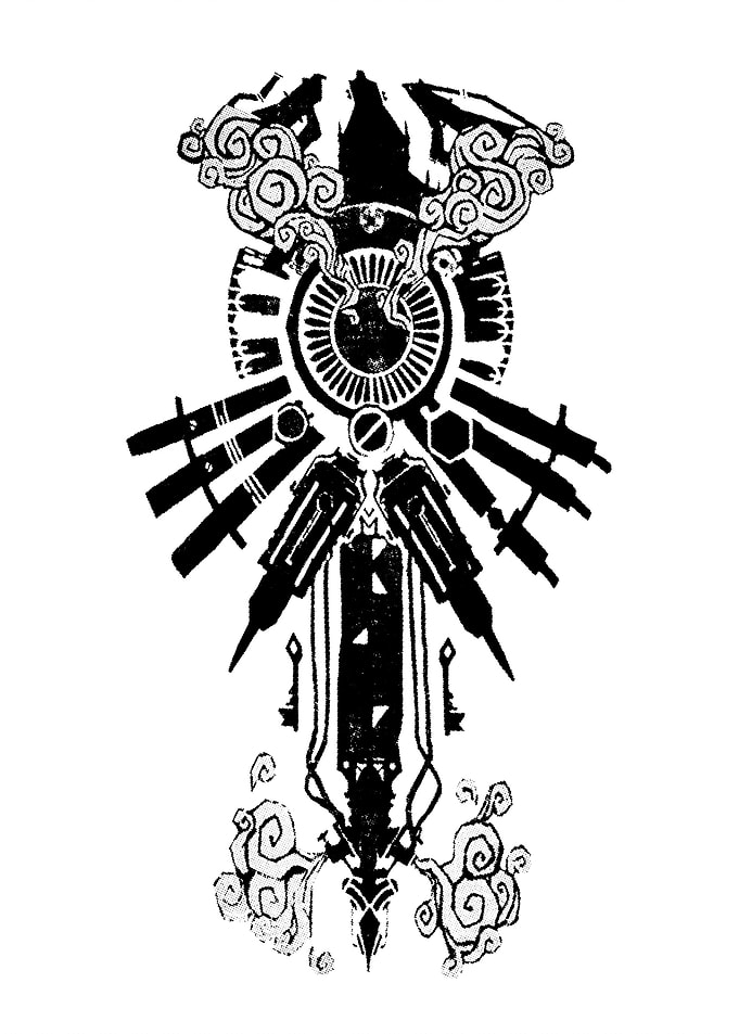 Abstract Black and White Emblem