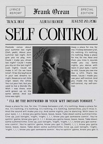 Frank Ocean - Self Control