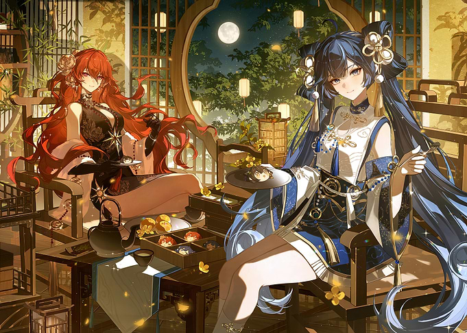 Anime Girls Tea Party