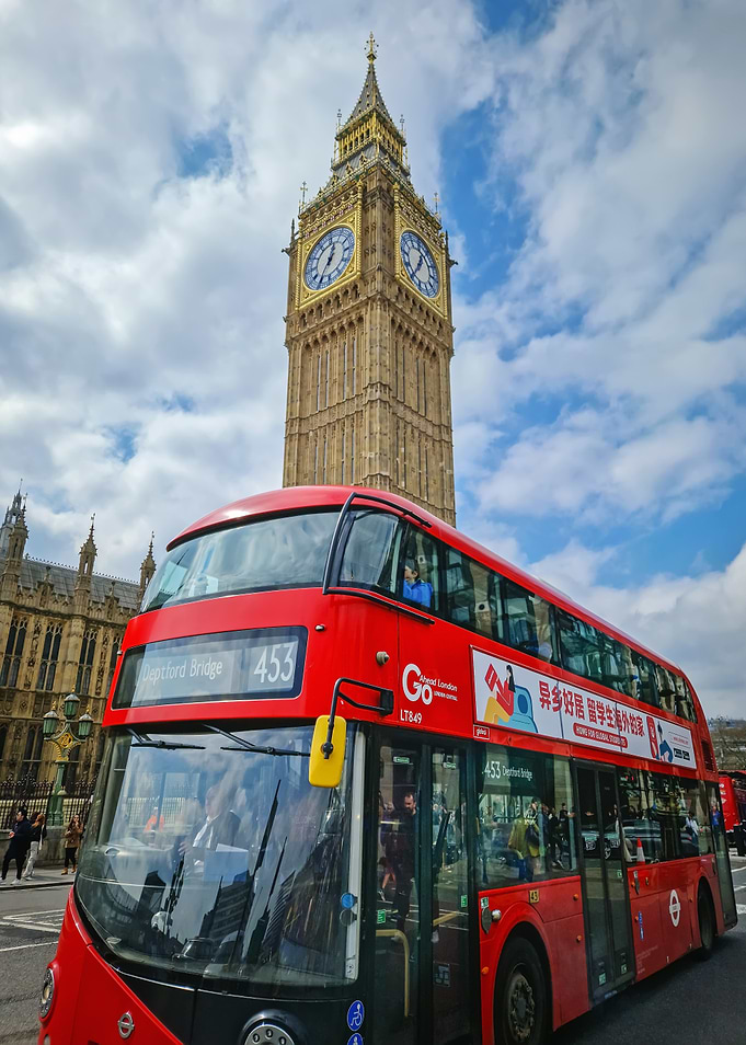 London Bus and Big Ben