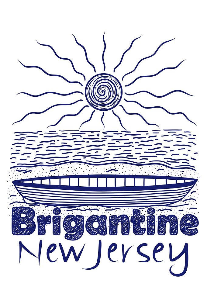 Brigantine New Jersey Beach Illustration