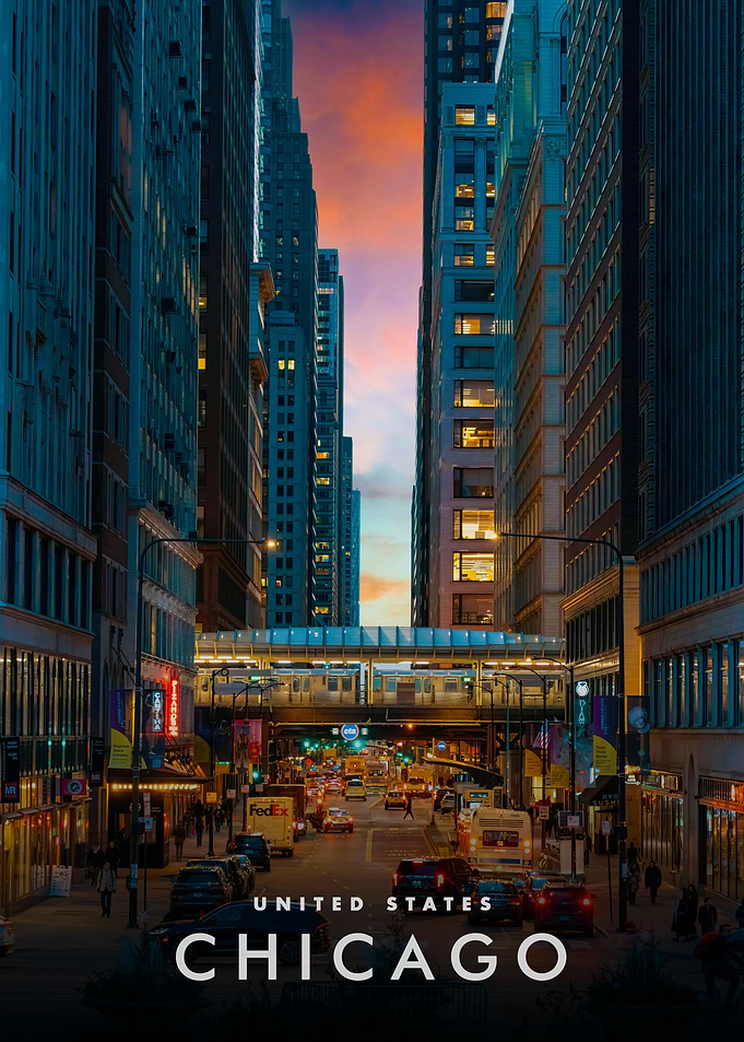 Chicago Cityscape at Dusk