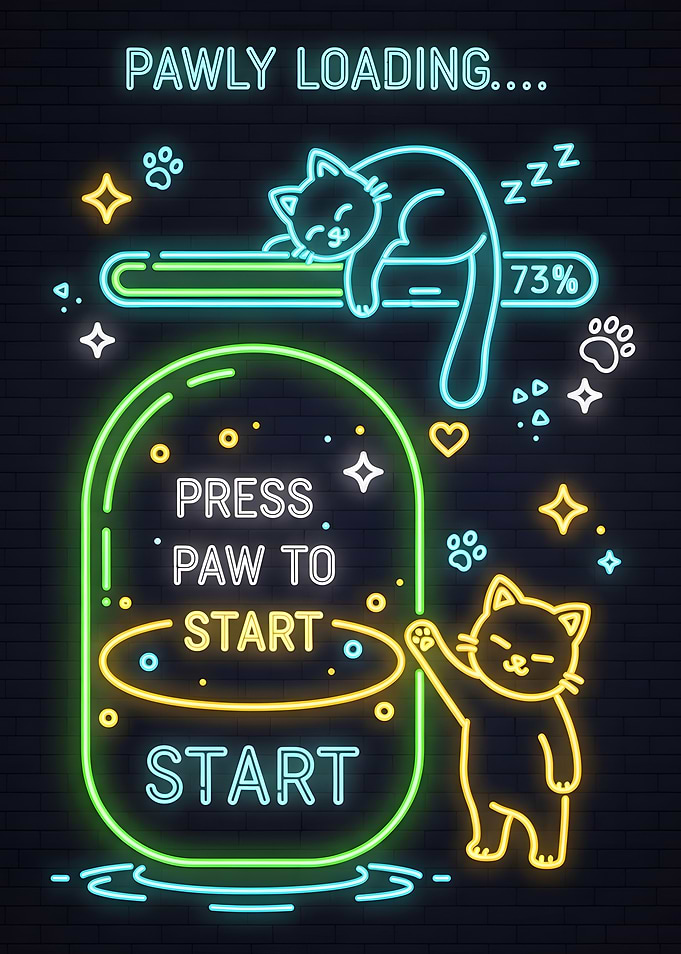 Pawly Loading Neon Sign