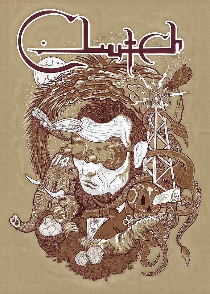 Clutch Band Album Art Illustration