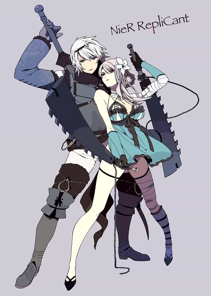 NieR Replicant characters illustration
