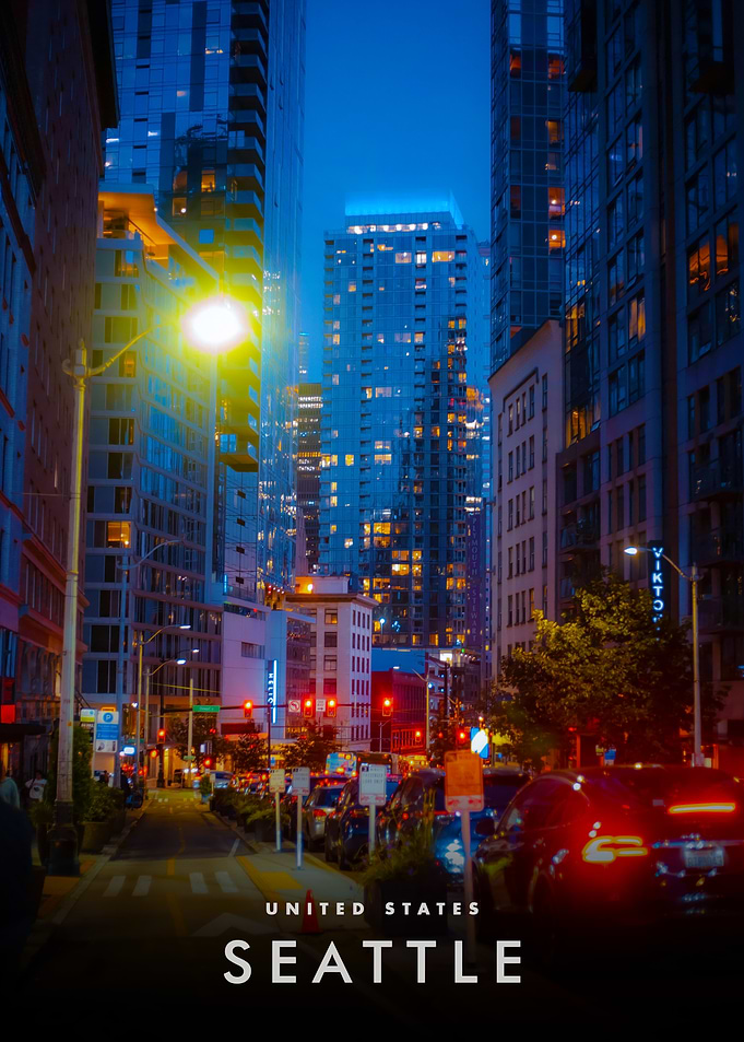 Seattle Cityscape at Night