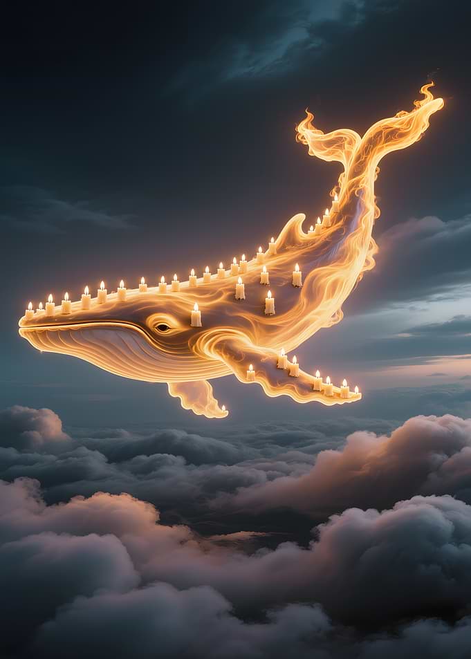 Candle Whale in the Sky