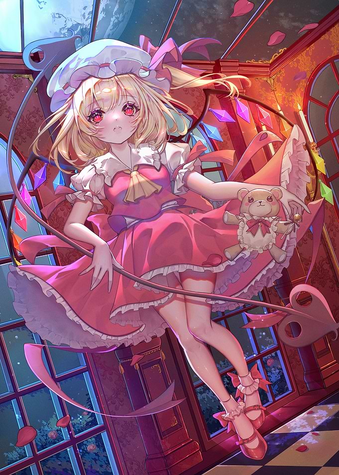 Anime Girl with Teddy Bear