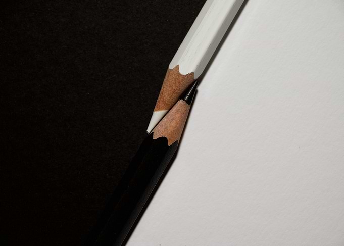 Black and White Pencils Contrast