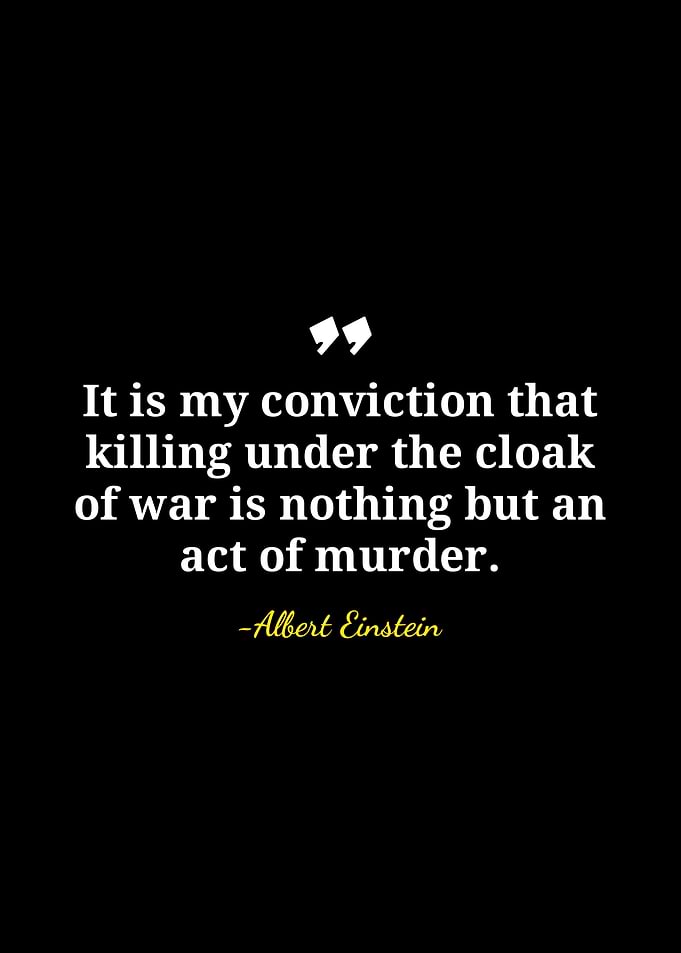 Einstein Quote: War and Murder