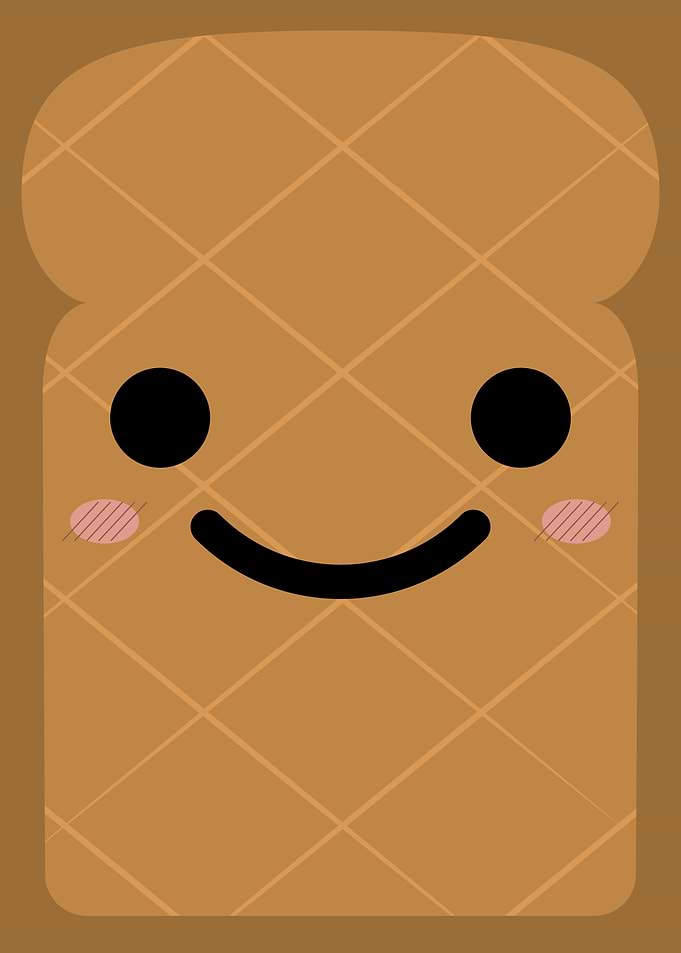Cute Toast Cartoon