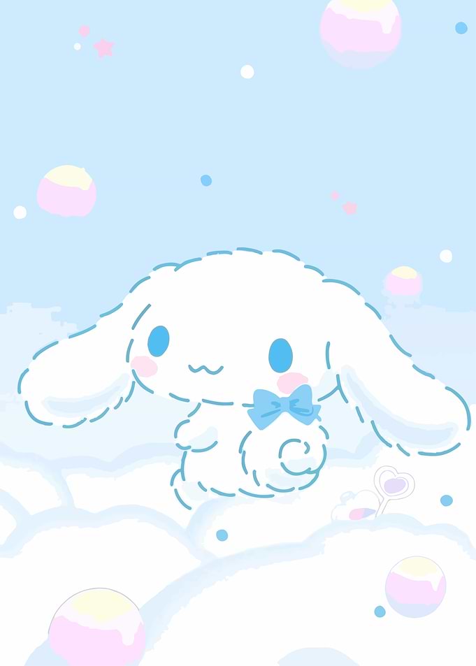 Cinnamoroll in the clouds