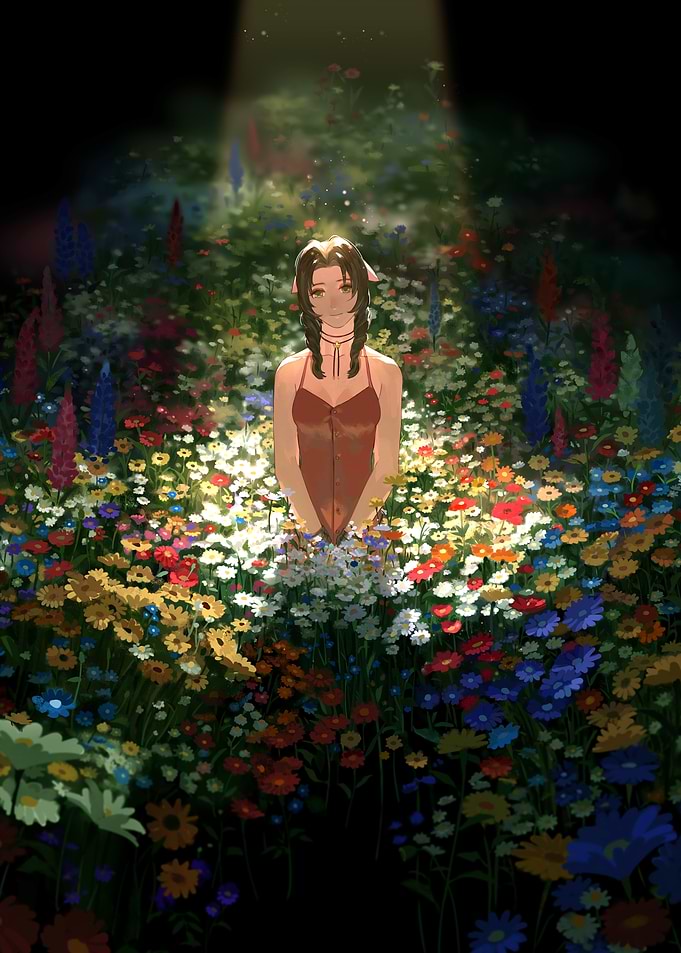 Aerith in the Flower Field