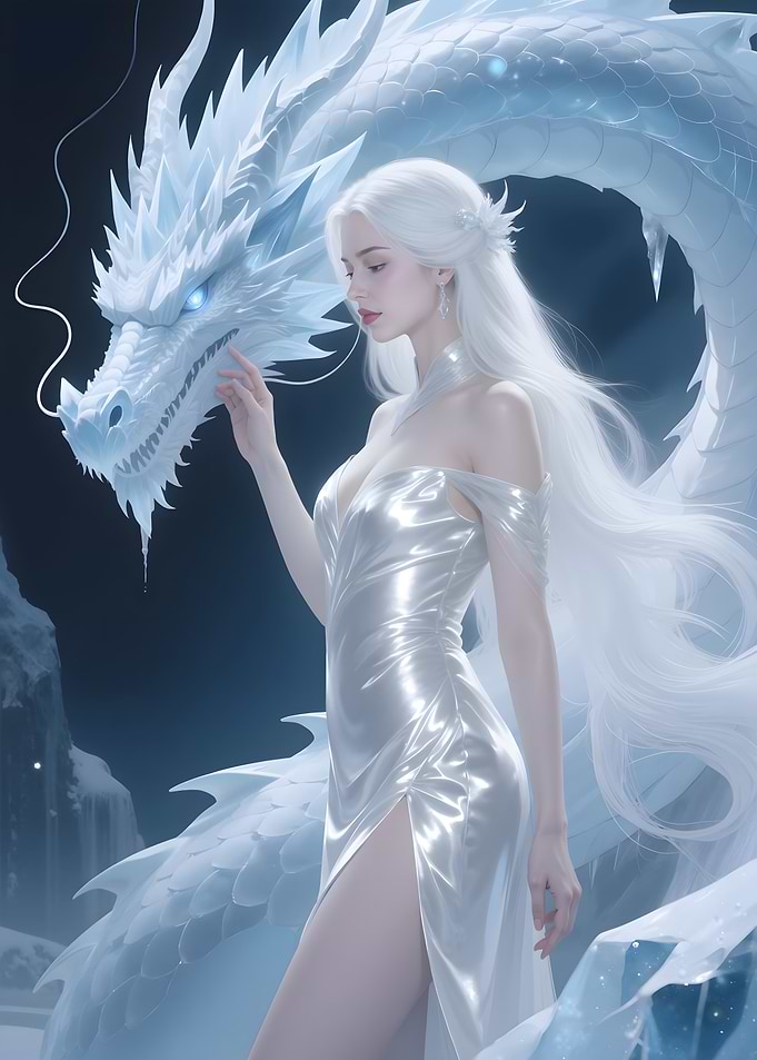 Woman with Ice Dragon