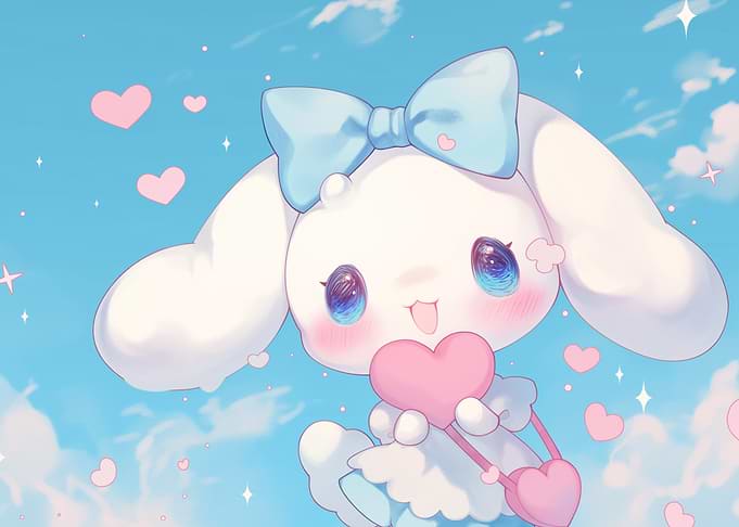 Cinnamoroll with Hearts in the Sky