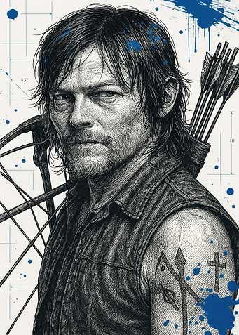Daryl Dixon Sketch Art