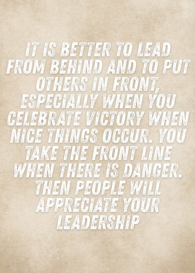 Leadership Quote on Textured Background