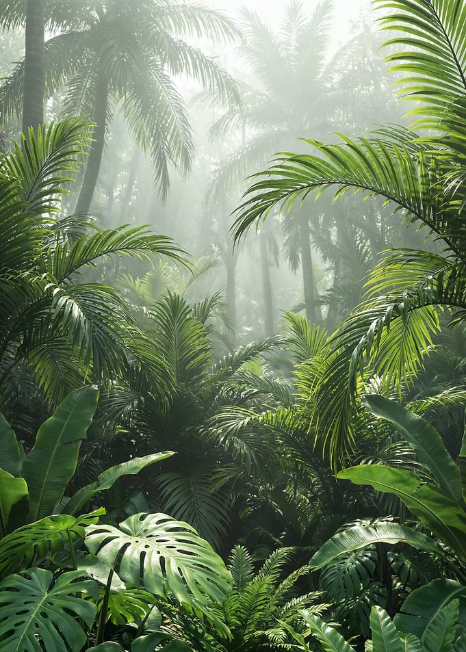 Lush Tropical Rainforest Scene