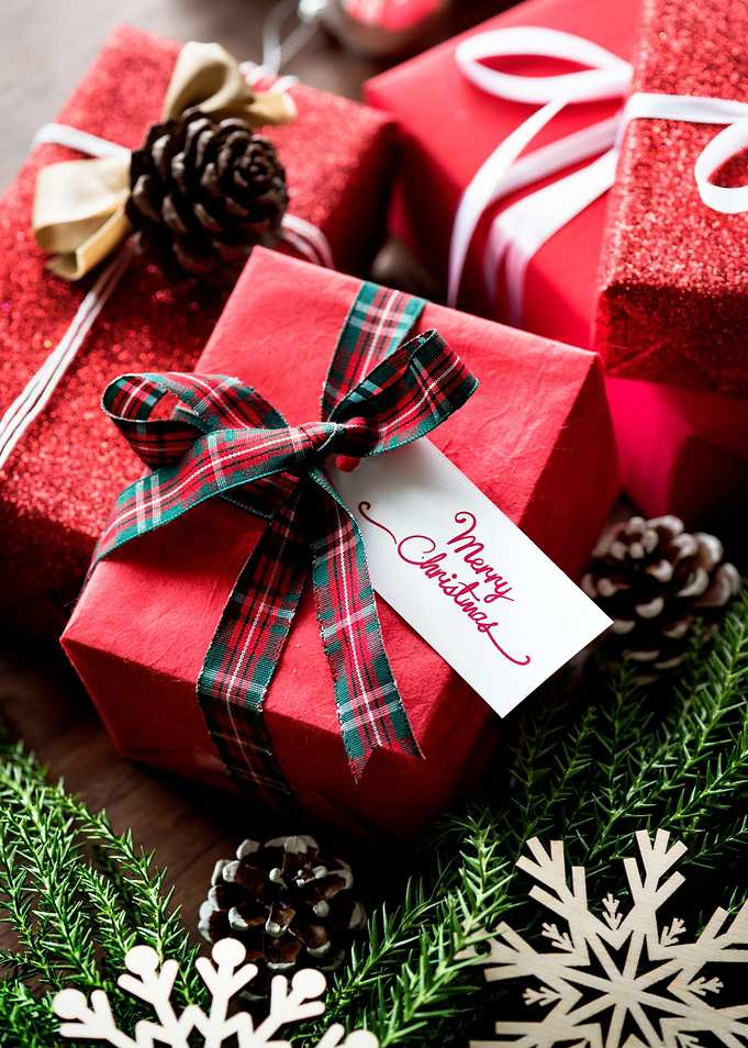 Festive Christmas Gifts with Holiday Decor