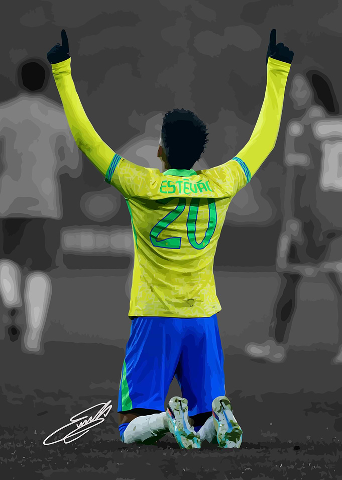 Number 20 Celebration with Arms Raised