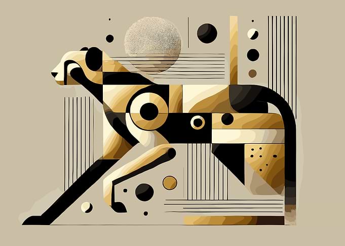 Abstract Geometric Cheetah