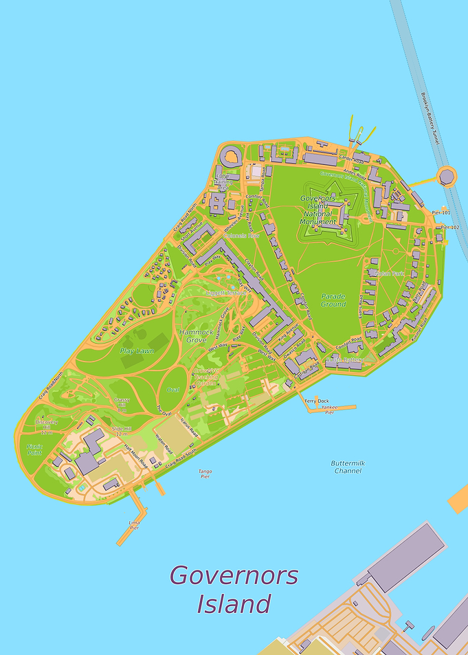 Governors Island Map