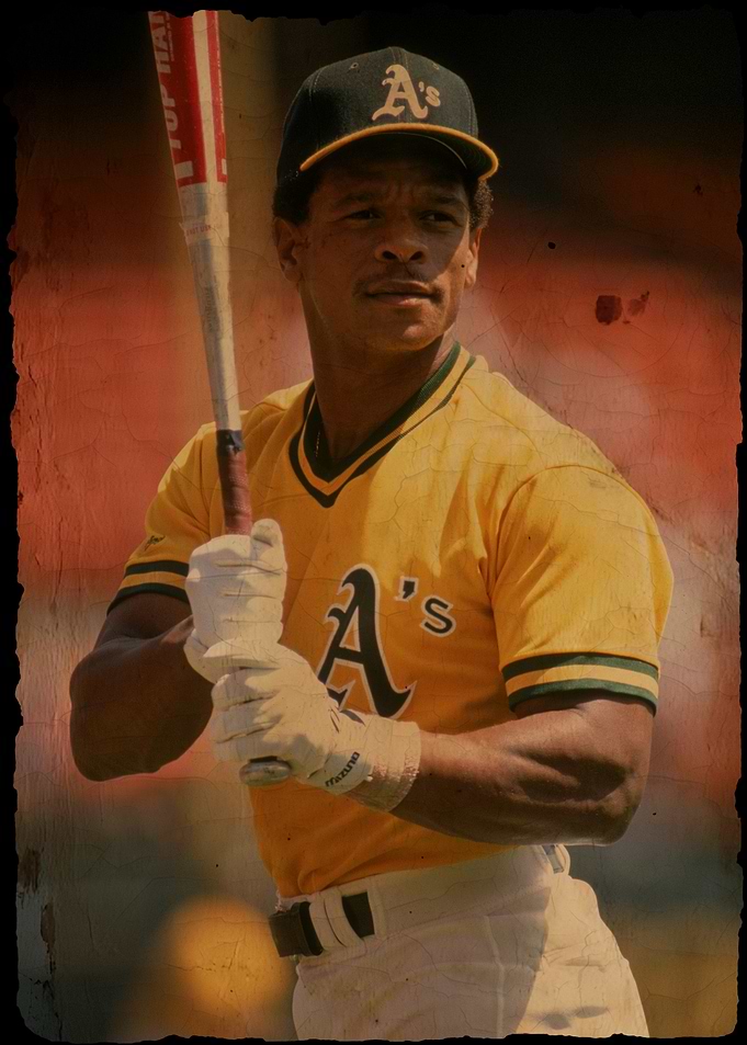 Rickey Henderson Baseball Player in Oakland A's Uniform