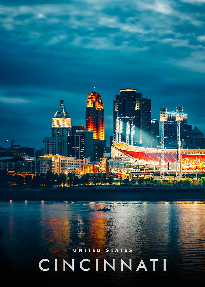 Cincinnati Skyline at Night