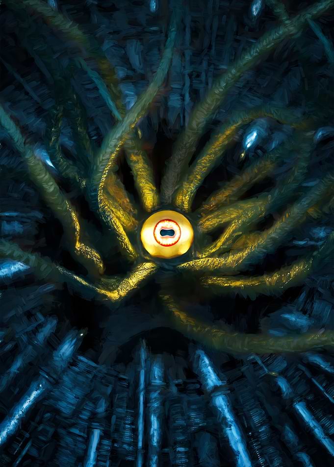 Abstract Eye with Tentacles