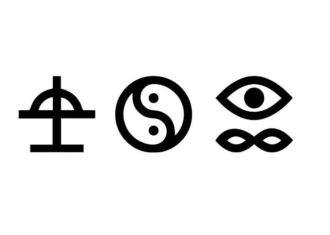 Mystic Symbols in Black and White Bad Omenss