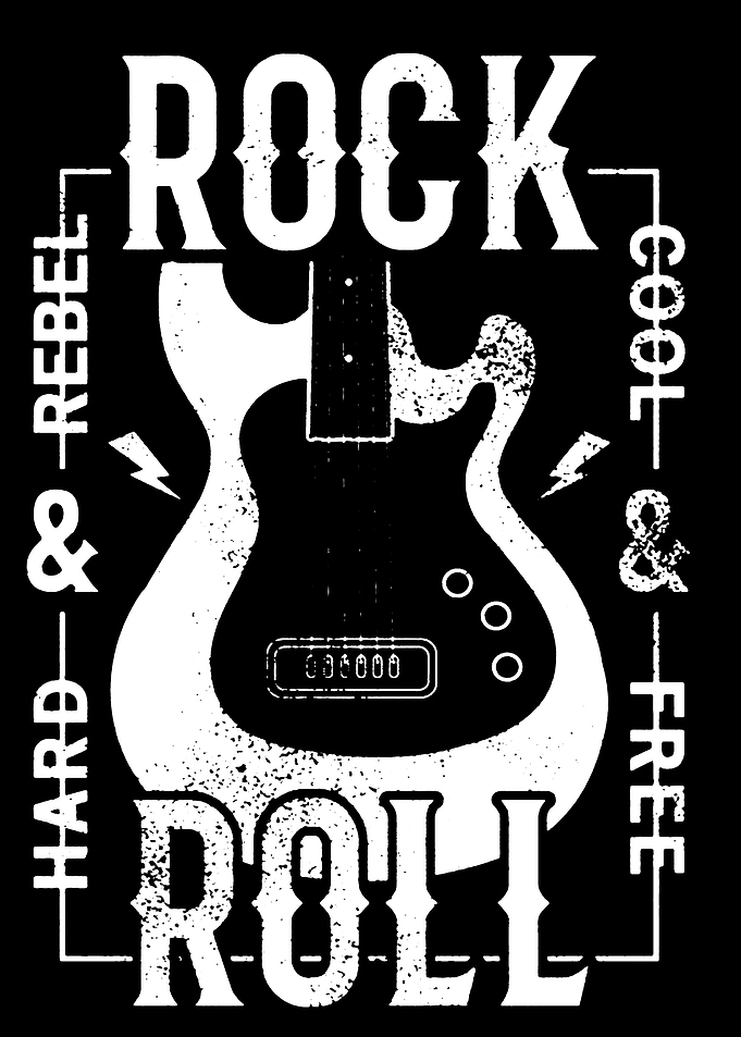 Rock and Roll Guitar Graphic