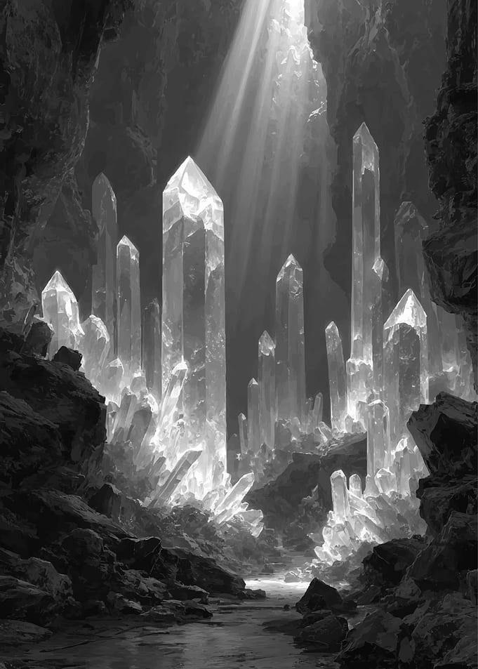 Crystal Cave Monochrome