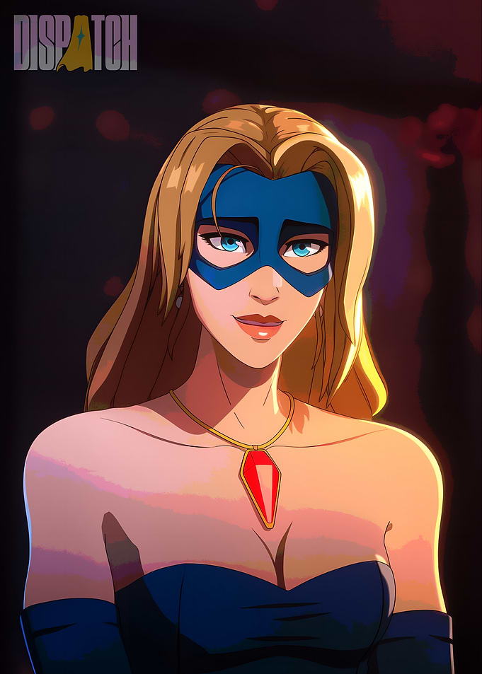 Blonde Woman with Mask Digital Art