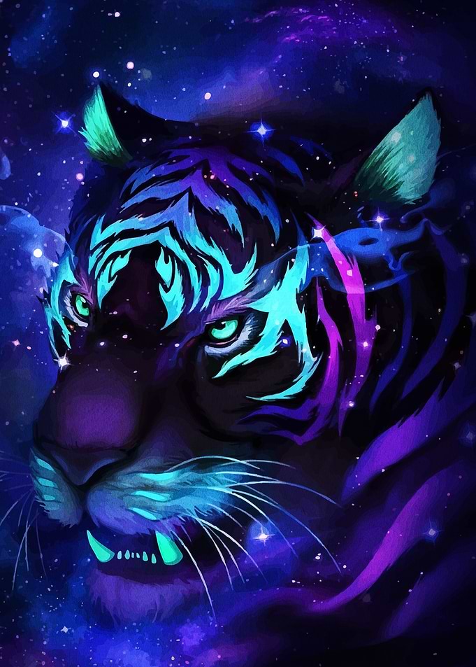Cosmic Tiger Portrait