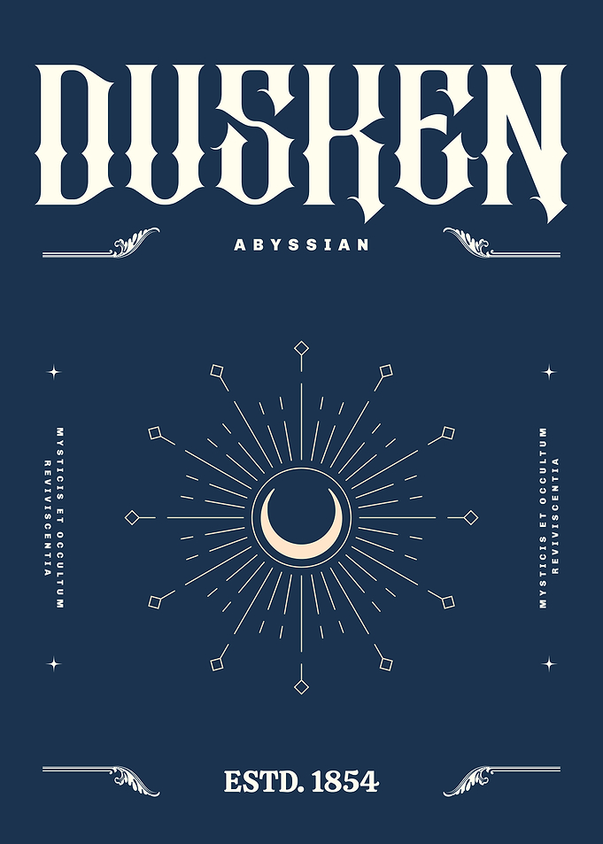 Dusken Abysian Vintage Poster