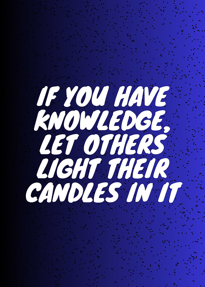 Knowledge Sharing Inspirational Quote Poster