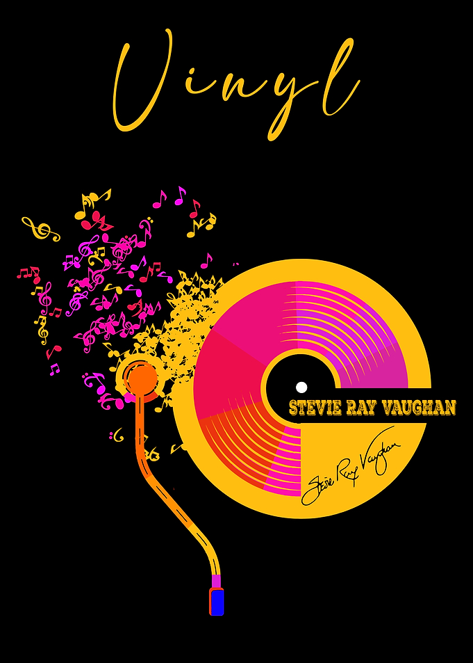 Stevie Ray Vaughan Vinyl Record Art