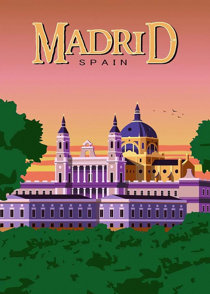 Madrid, Spain Travel Poster