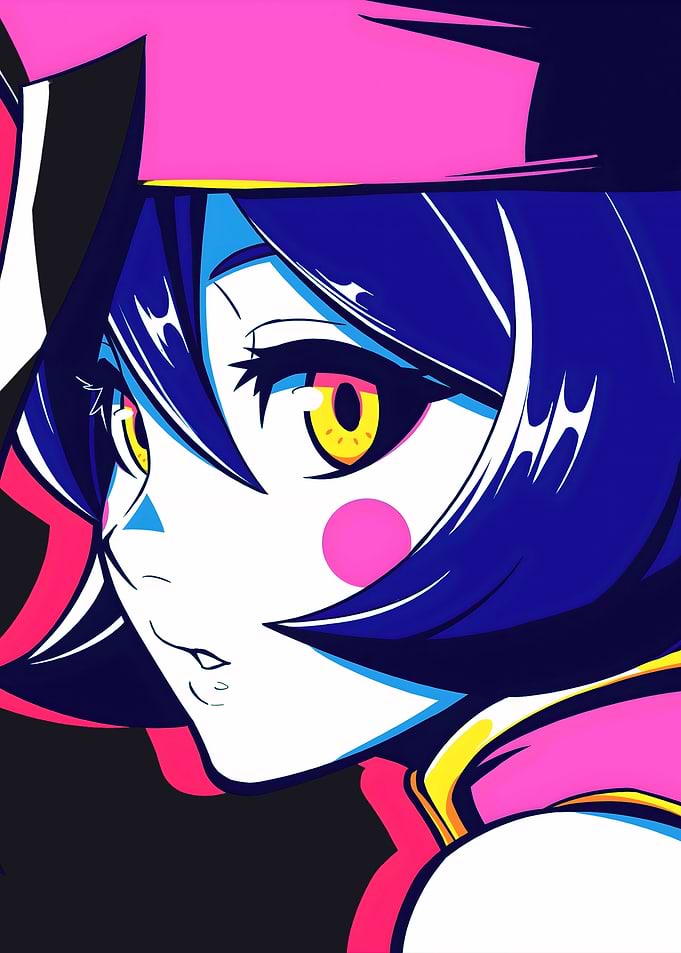 Anime Girl Pop Art Portrait
