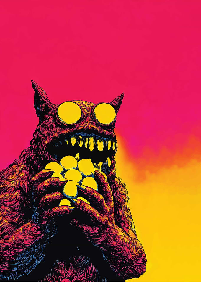 Monster with Glowing Fruit
