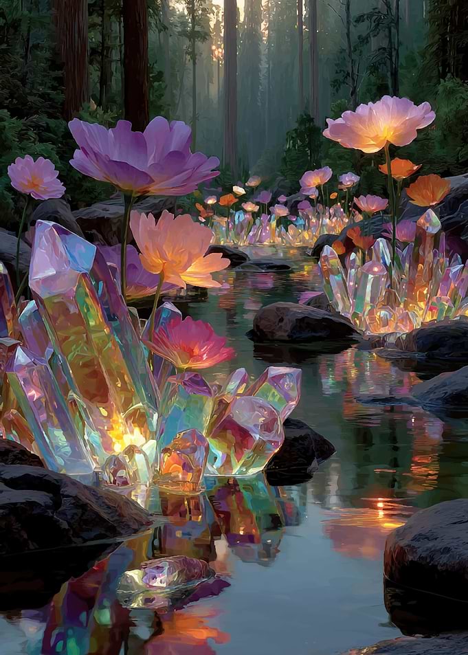 Crystal River with Flowers