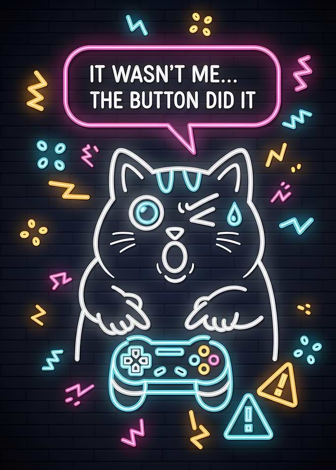 Gamer Cat Neon Sign