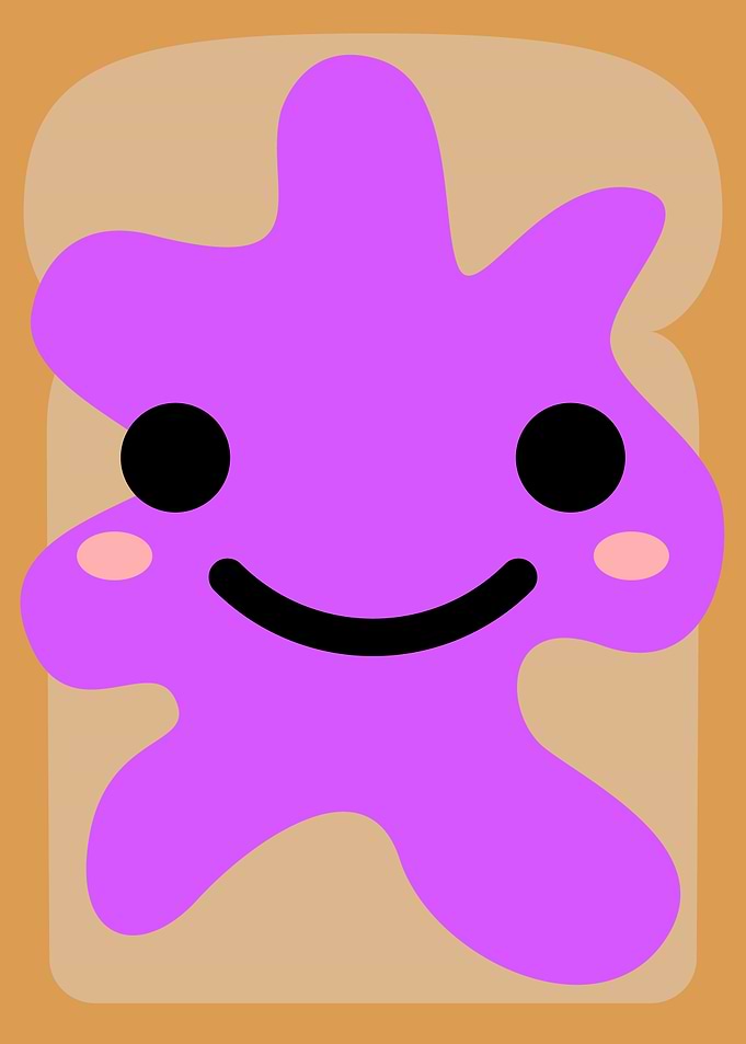 Cute Jelly on Toast